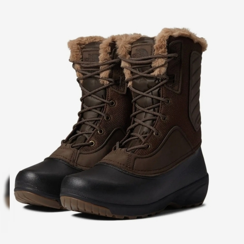 The North Face Shellista IV mid lace waterproof faux fur winter snow boots